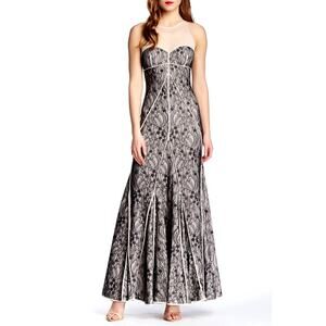 Halston Heritage Sleeveless Lace formal evening Gown size XS NWT MSRP: $695